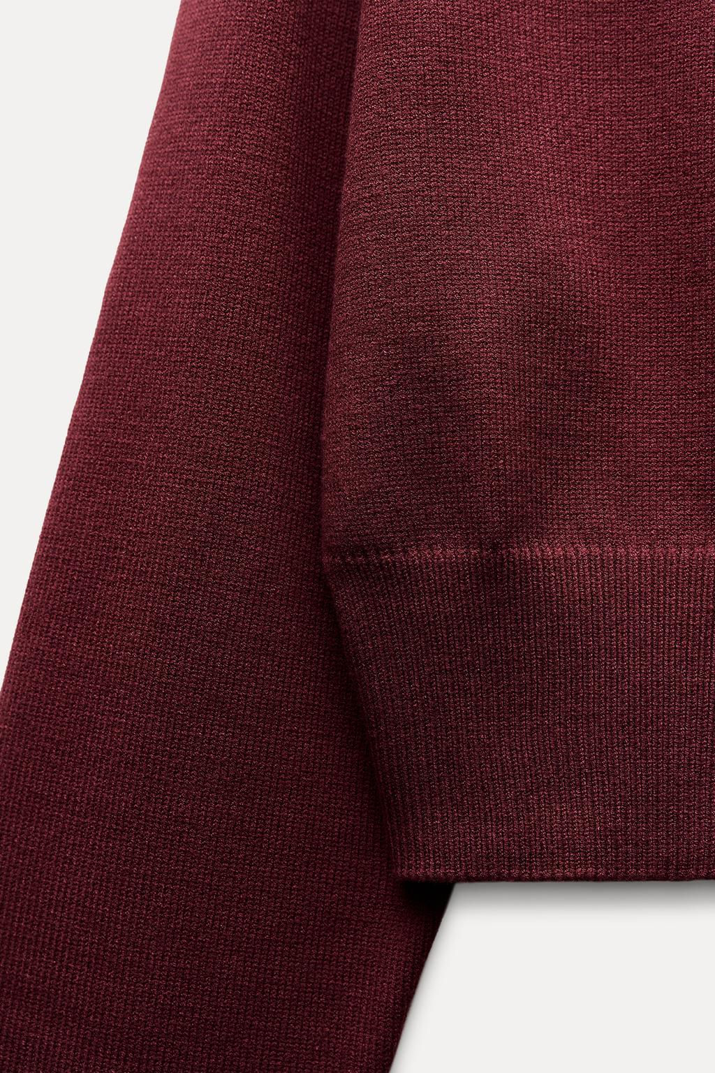 PLAIN KNIT SWEATER WITH WIDE SLEEVES - Zara фото 4