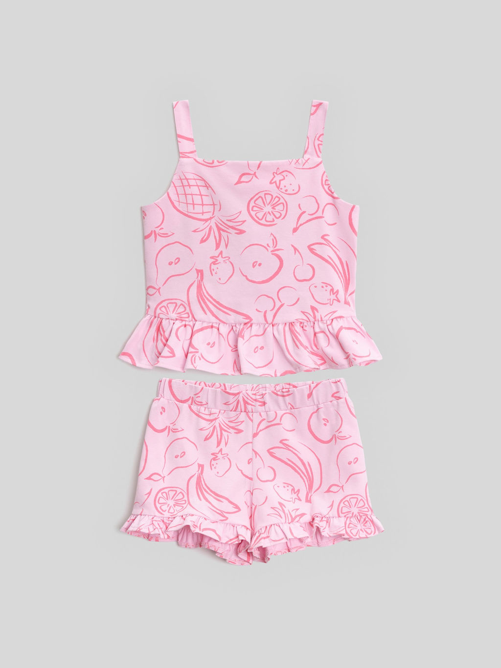 ACOOLA / Комплект детский для девочек ((1)блузка-топ и (2) шорты) Lavr_set розовый  фото 3