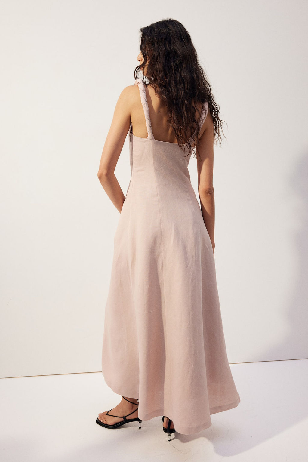 Maxivestido en mezcla de lino - H&m фото 4