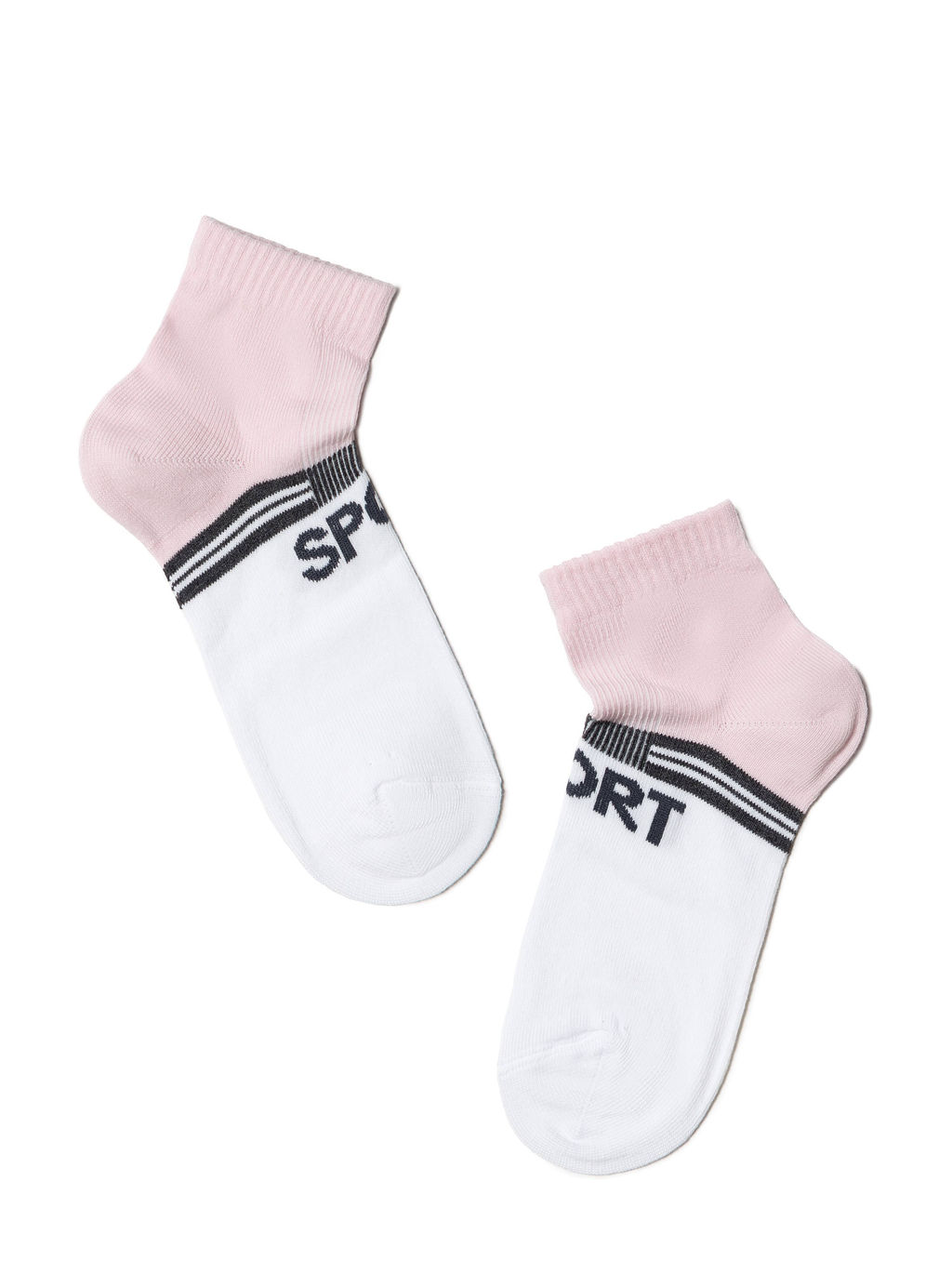 Цена за 2 пары Conte-kids ACTIVE (короткие) белый-св.розовый