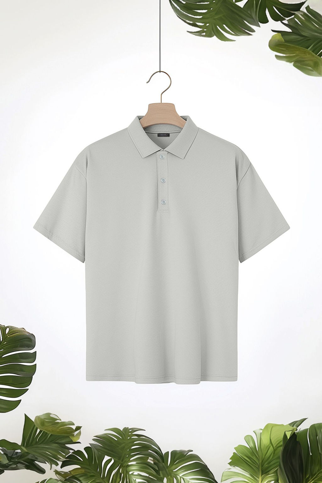 Tas Basic Oversize/Genis Kesim Tok Kumas Polo Yaka T-Shirt TMNSS24PO00012 - Trendyolmilla фото 9