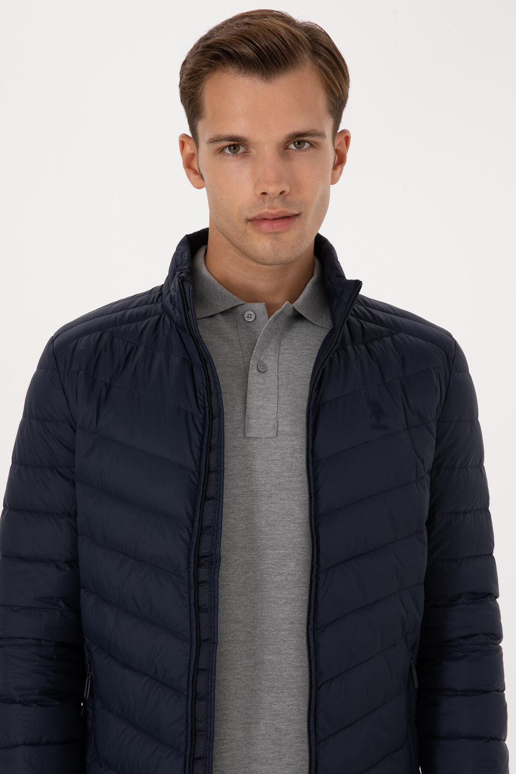 Erkek Lacivert Mont Sepette S_rpriz _ndirim