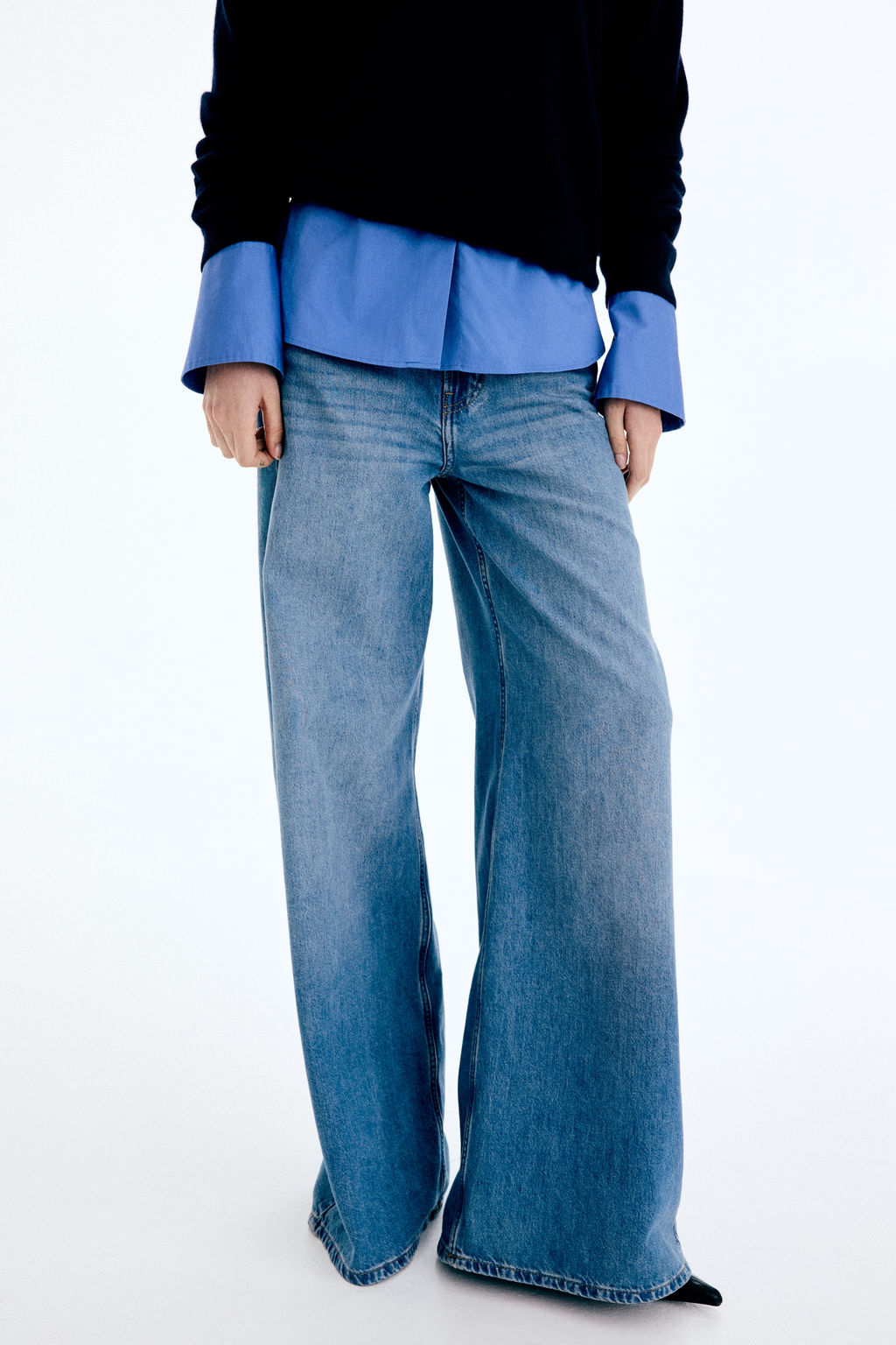 Wide High Waist Jeans - H&m фото 4