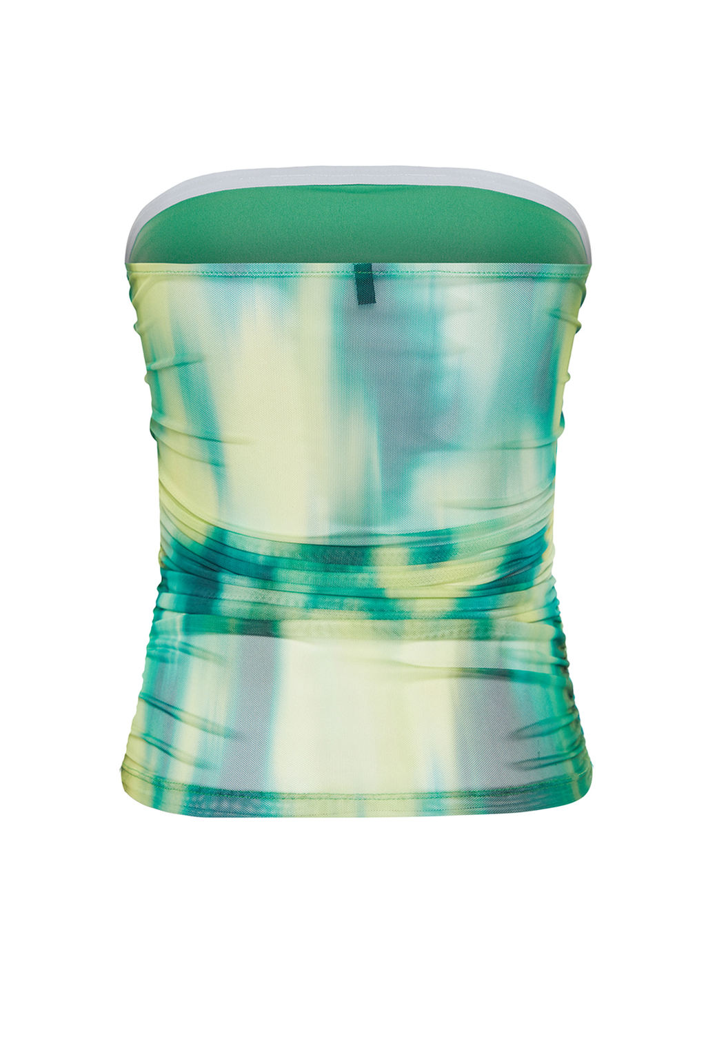 Yesil Soyut Straplez Astarl? Drapeli Fitted/Vucuda Oturan Tul Orme Bluz TWOSS24BZ00196 - Trendyolmilla фото 8
