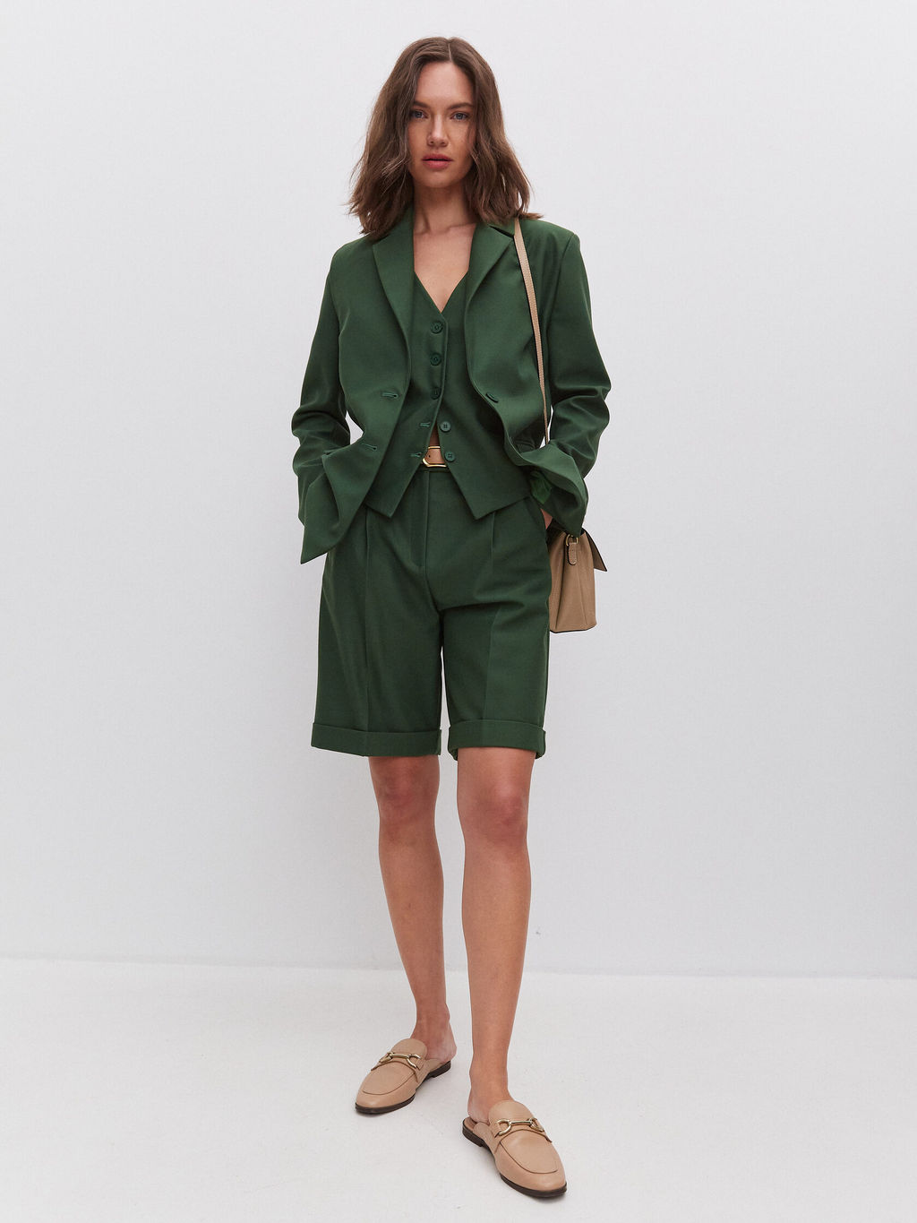 Однобортный жакет из вискозы