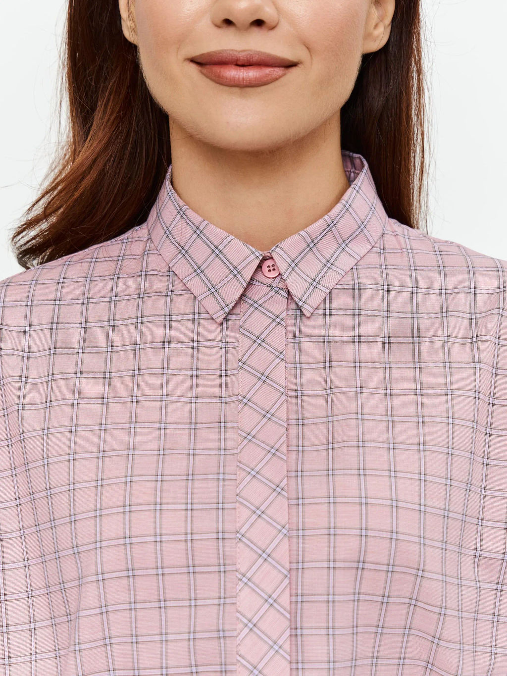 Блузка женская дл. рук. T-lab TL-B-006P-0275-розовый клетка  фото 4