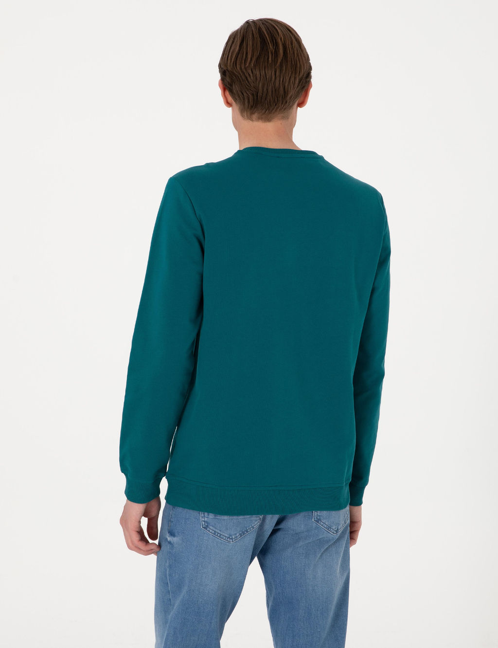 Z_mr_t 2 _plik Regular Fit Bisiklet Yaka Basic Sweatshirt