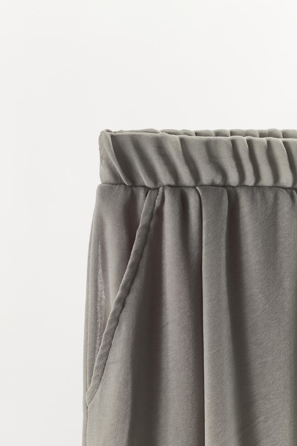 PANTAL?N PALAZZO SEMITRANSPARENTE / Gris medio - Zara фото 8