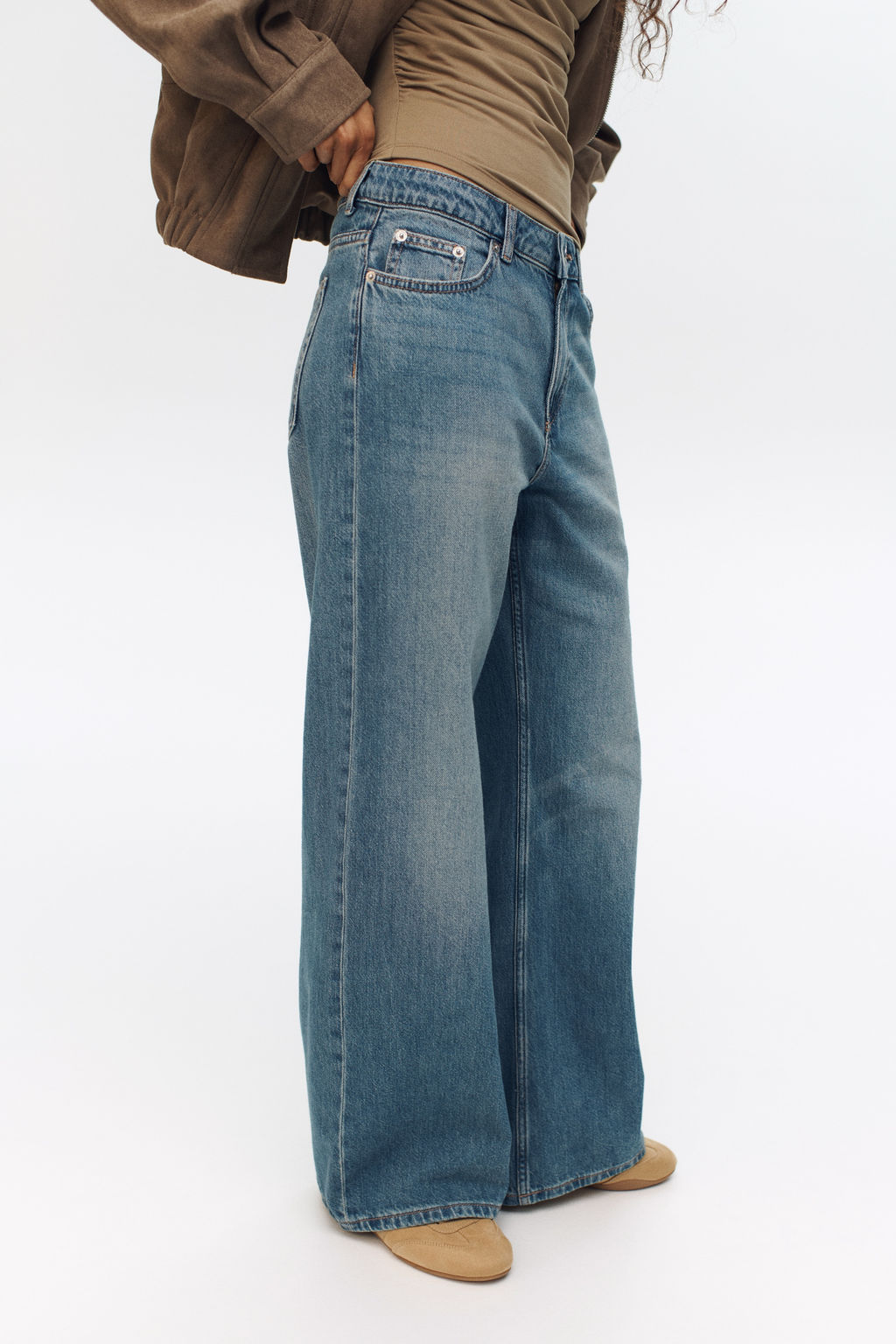 Baggy Regular Waist Jeans - H&m фото 8