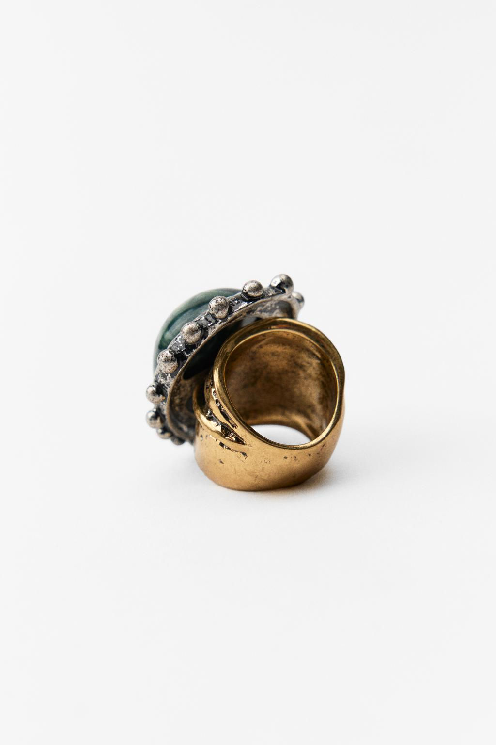 COWBOY RESIN STONE RING - Zara фото 3