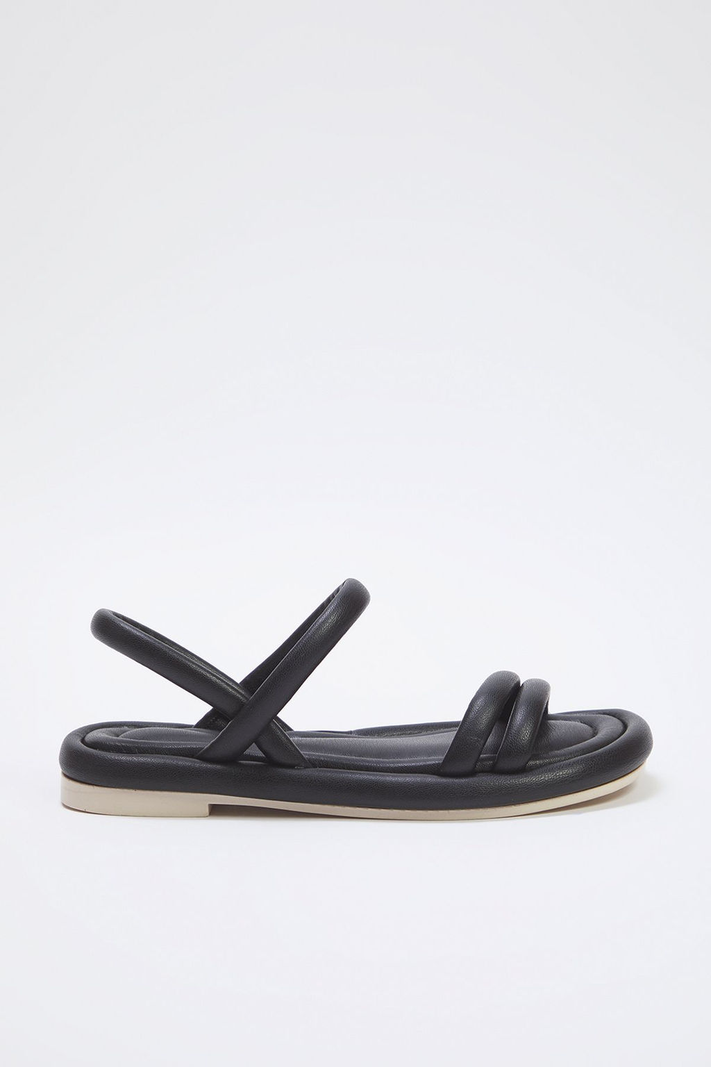 Trendyol Shoes Siyah Cift Bantl? Dolgulu Kad?n Duz Sandalet TAKSS25SD00018 - Trendyolmilla фото 6