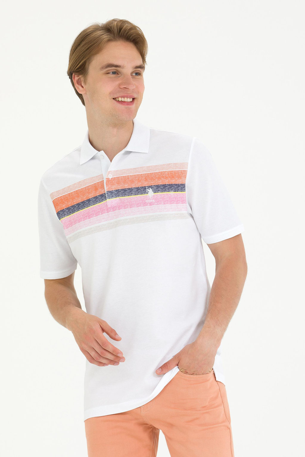 U. S. Polo Assn Мужская футболка с воротником-поло Brick - U.s. polo assn фото 3