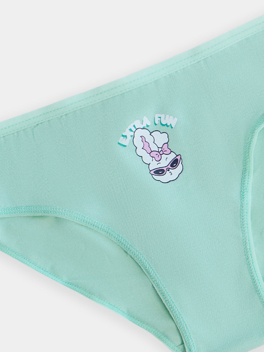 Цена за 2 штуки! Трусы для девочек слипы зеленые с печатью - Mark formelle фото 3