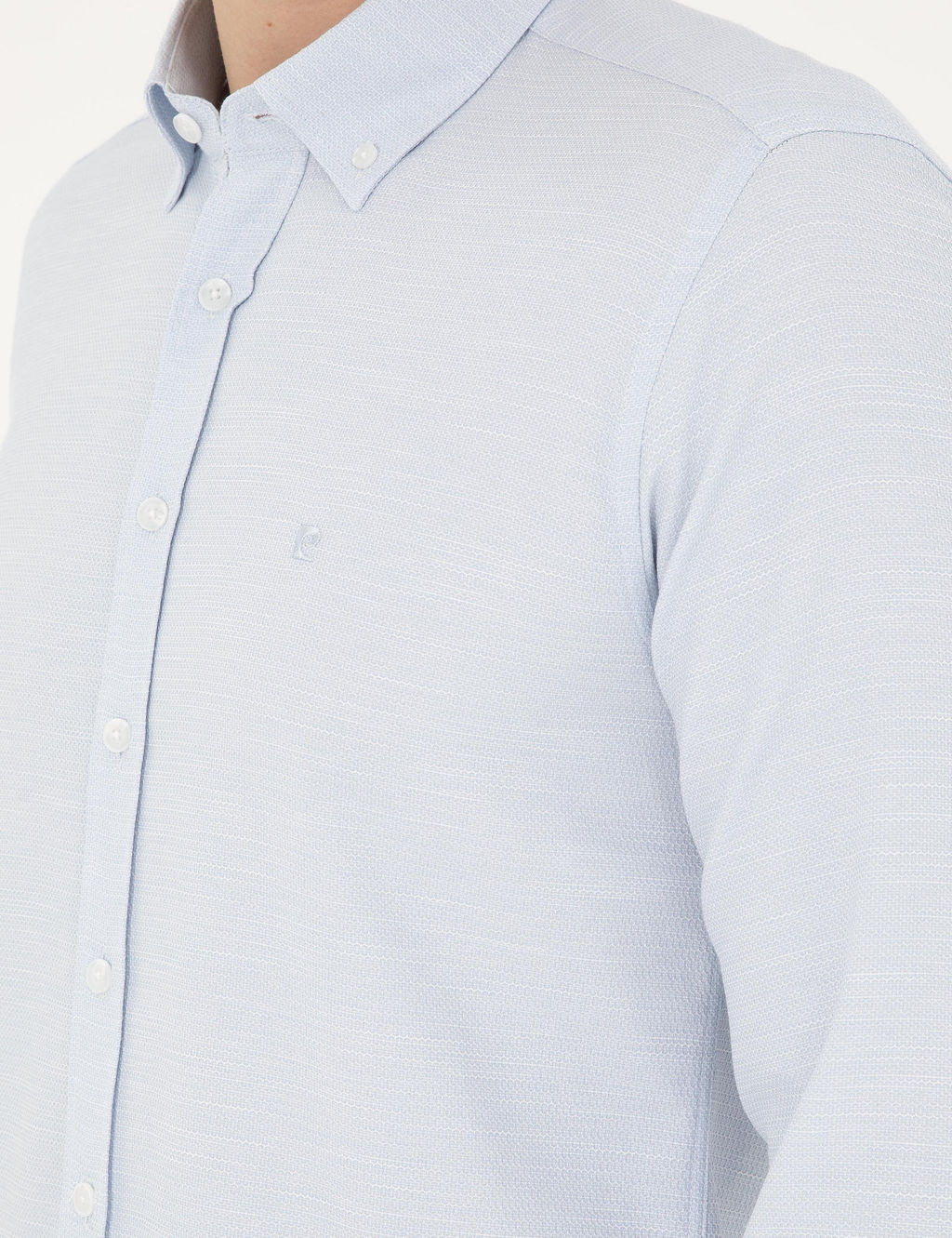 A__k Mavi Slim Fit Uzun Kollu G_mlek - Pierre cardin фото 7