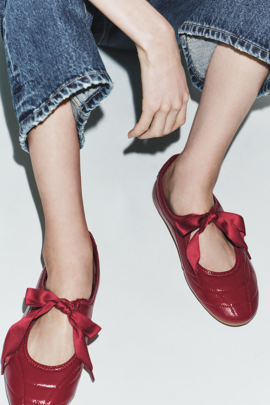 BALLET FLATS WITH BOW - Zara фото 12