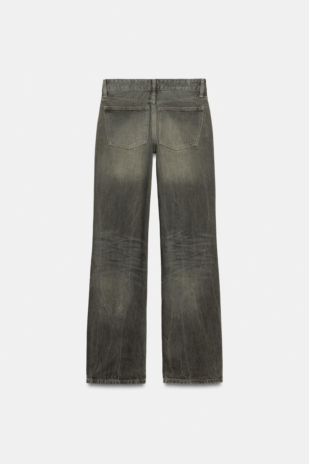 JEANS TRF WIDE LEG TIRO BAJO / Khaki claro - Zara фото 8