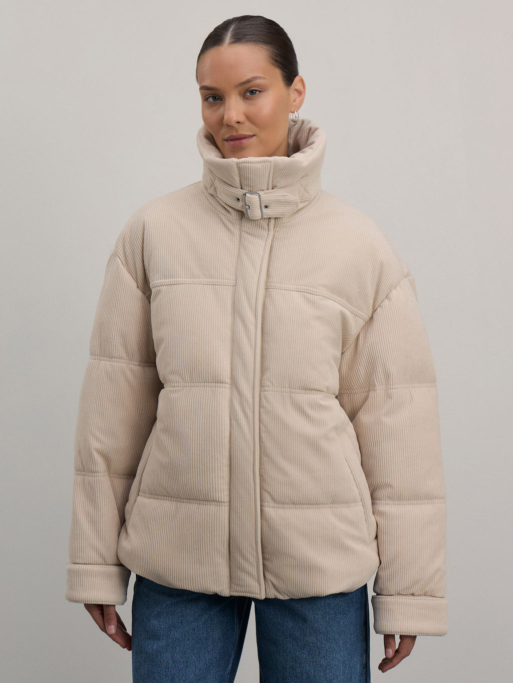 Куртка из вельветовой ткани со съемным воротником / Zarina  фото 3