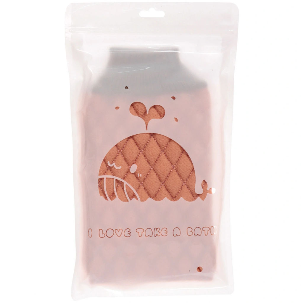 Цена за 2шт. Мочалка - варежка мягкая "Premium - Toskatta", цвет капучино, 24*15см (ZIP пакет)