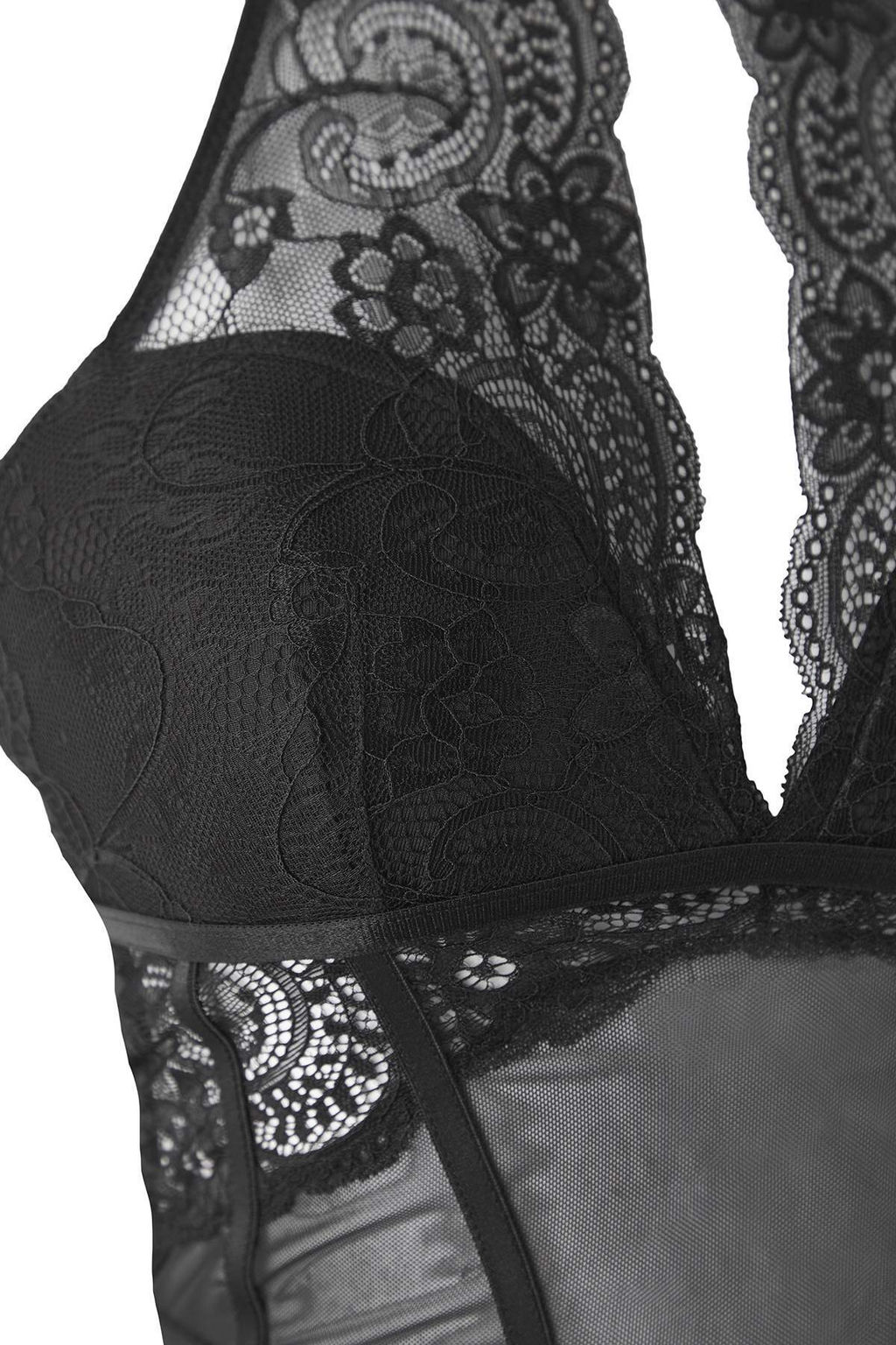 Siyah Dantel Biye Detayl? Kapl? Orme Body THMAW26BD00000 - Trendyolmilla фото 2