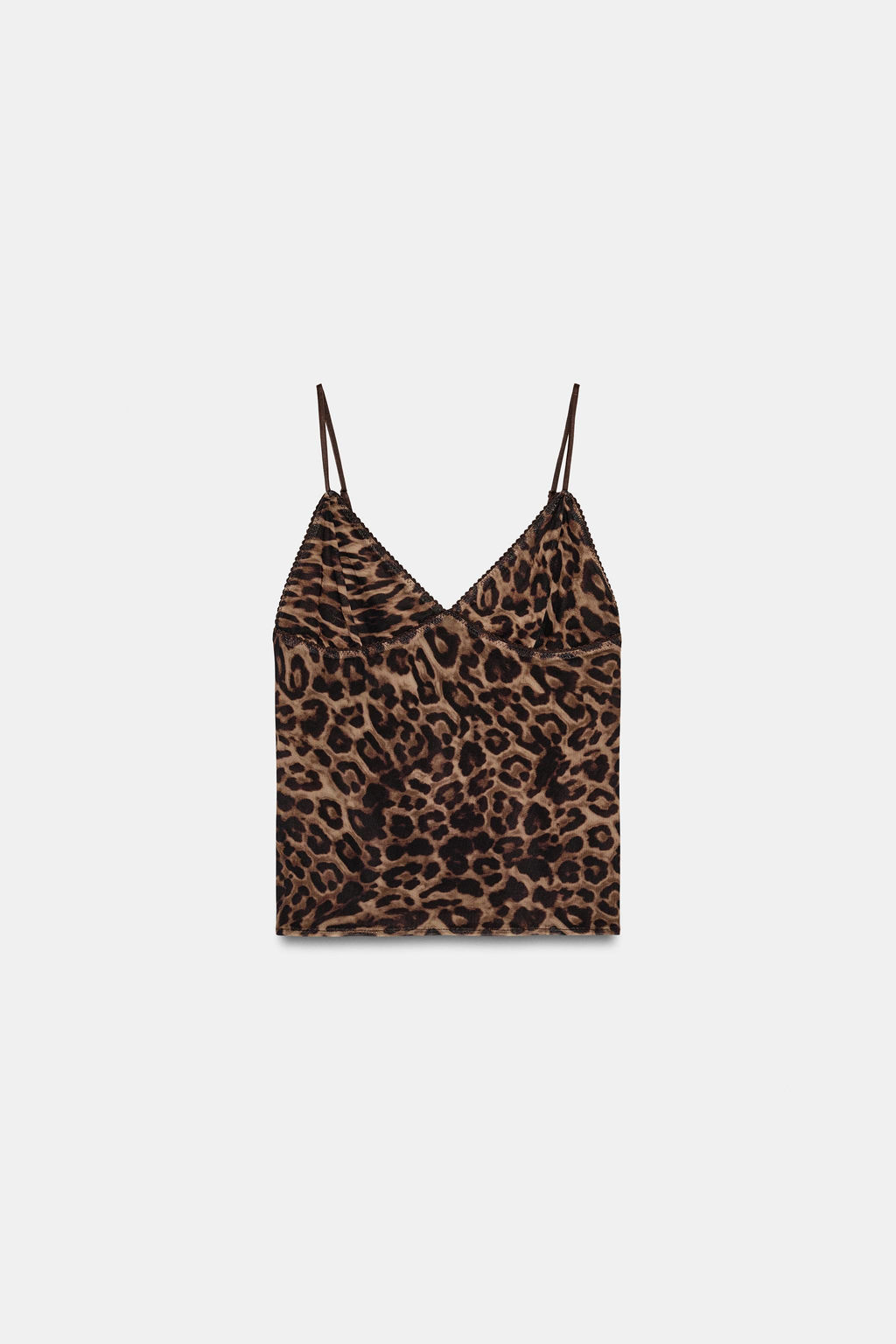 TOP TUL ESTAMPADO ANIMAL / Leopardo / Tostado - Zara фото 5