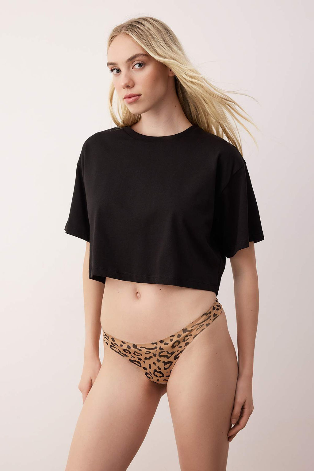 Kahverengi-Cok Renkli 3lu Paket Zebra Desenli Micro Tanga Orme Kulot THMAW26KU00036 - Trendyolmilla фото 4