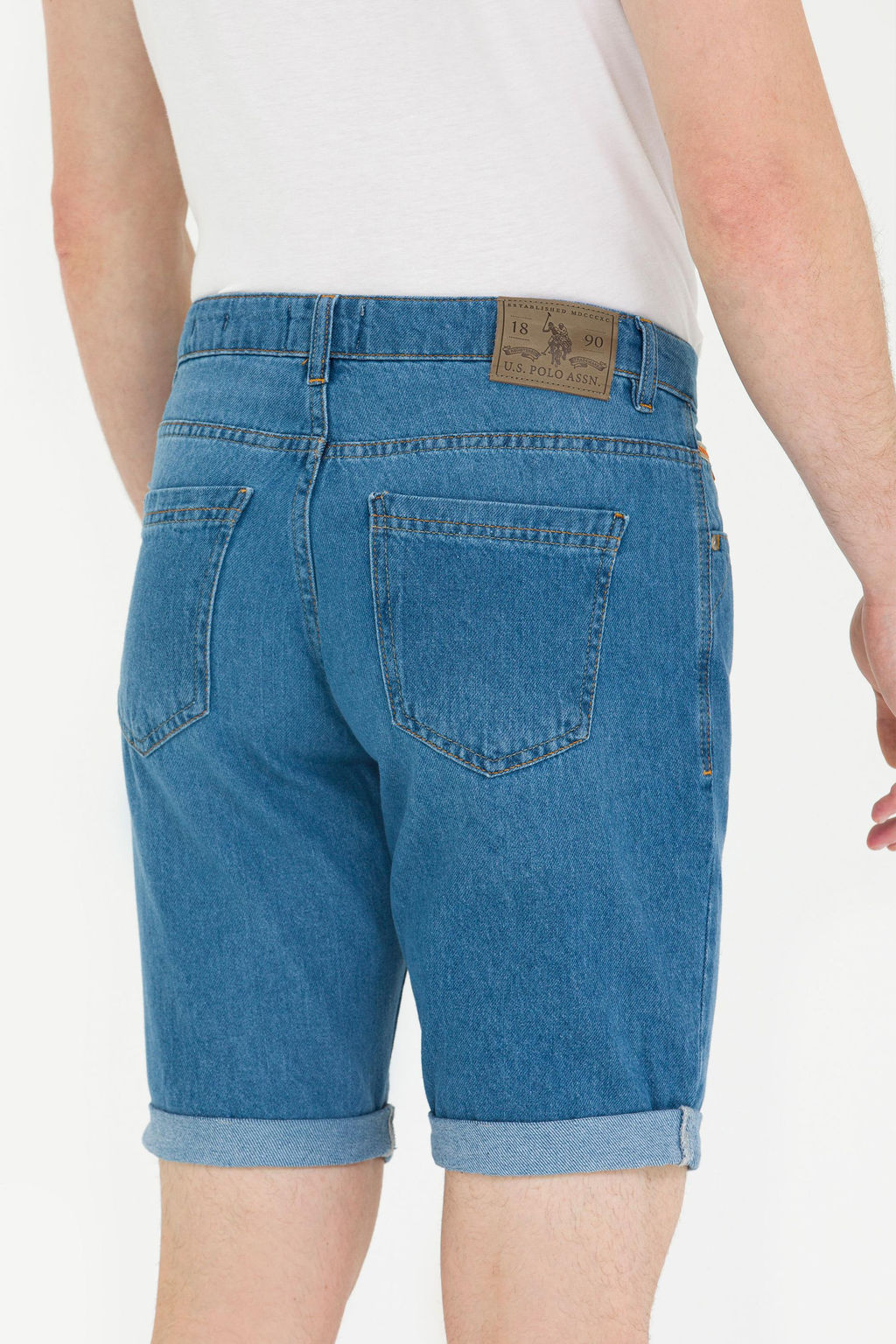 Мужские синие джинсовые шорты - U.s. polo assn фото 6