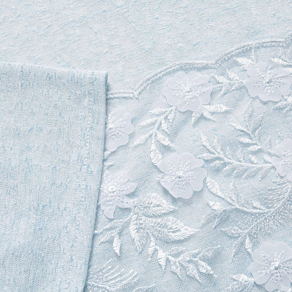 Футболка с объемным декором, Буду тебе сниться (голубой меланж) - Charutti фото 10