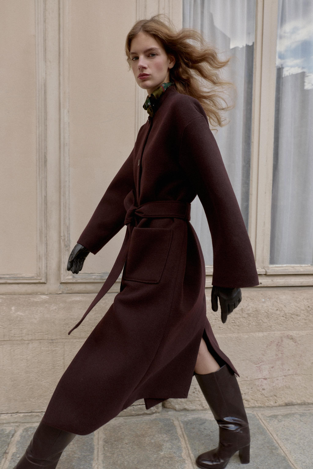 LONG COAT WITH BELT