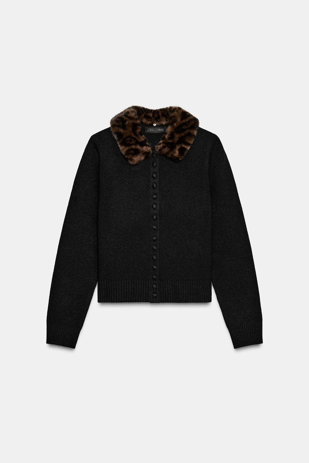 CARDIGAN WITH FAUX FUR COLLAR - Zara фото 5