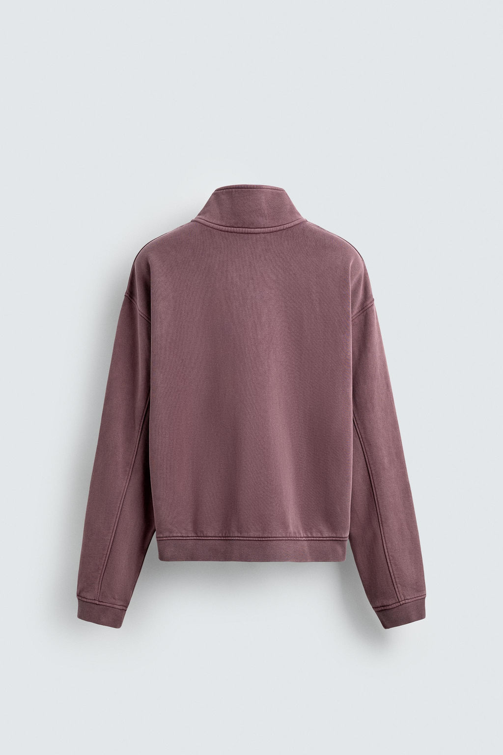 WASHED QUARTER-ZIP SWEATSHIRT - Zara фото 7