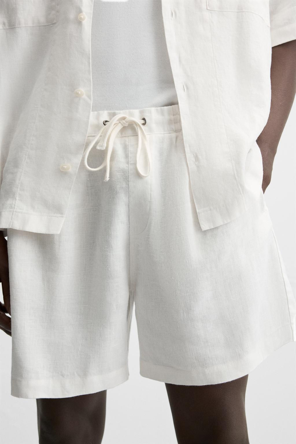 100% LINEN BERMUDA SHORTS - Zara фото 5