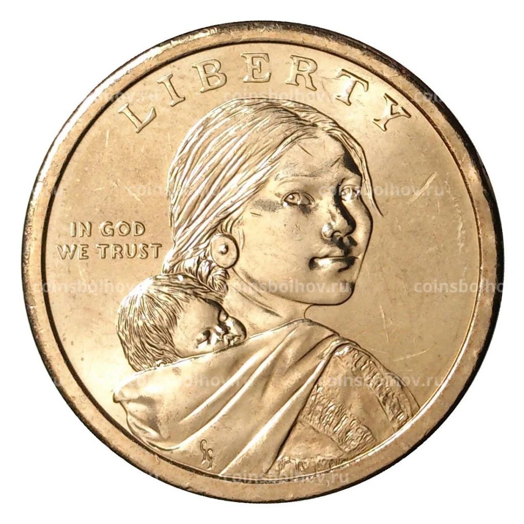 1 доллар 2010 года Сакагавея Стрелы D