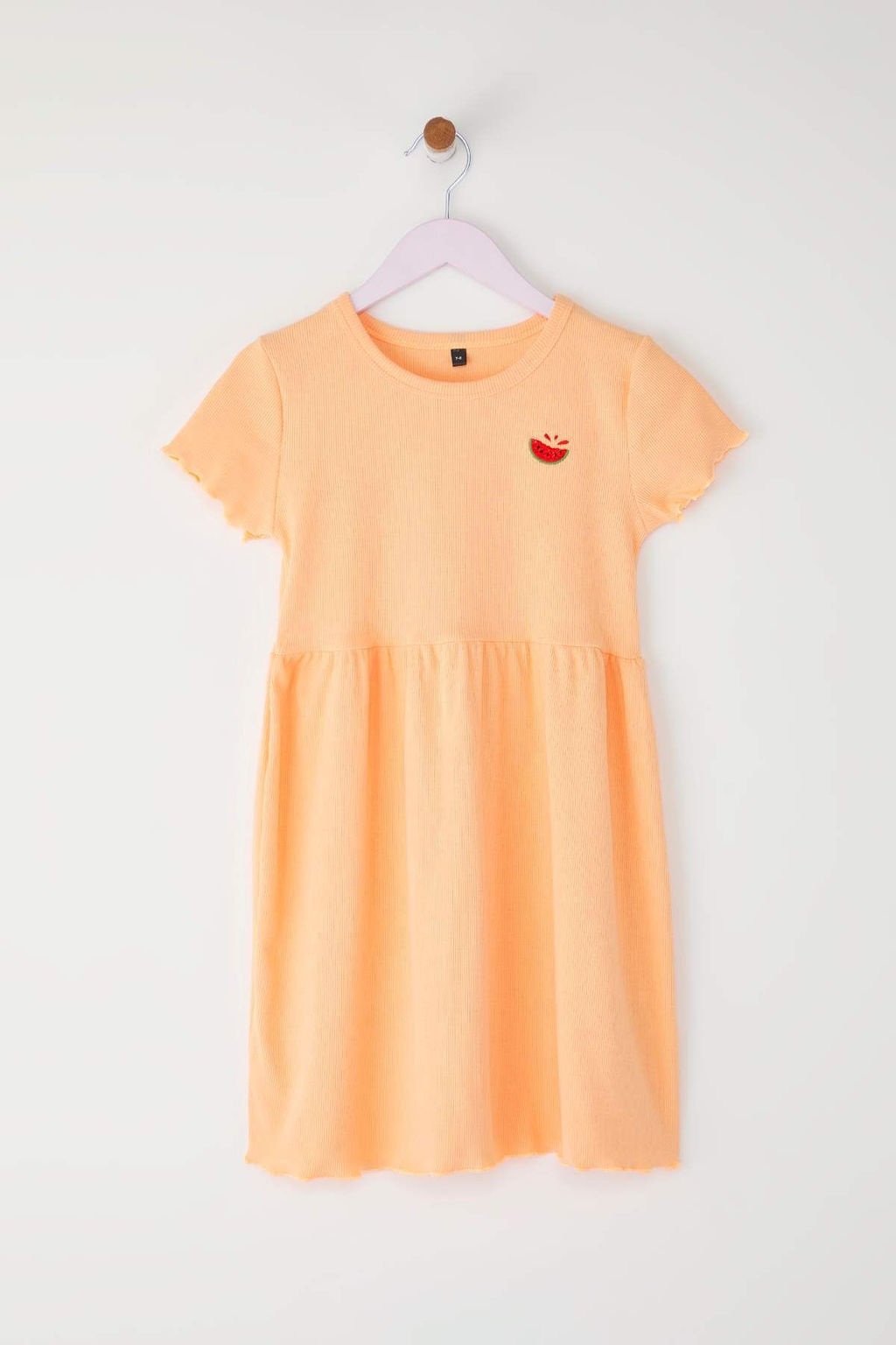 Ac?k Pembe K?z Cocuk Pamuklu Esnek Mini Nak?sl? Orme Elbise TKDSS25EL00008 - Trendyolmilla фото 3