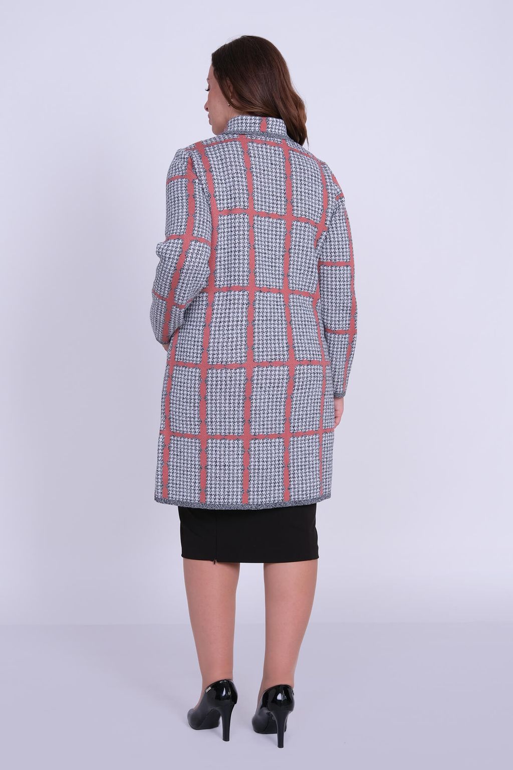 Кардиган К 1377/серо-ягодный микс (1205) - Злата фото 9