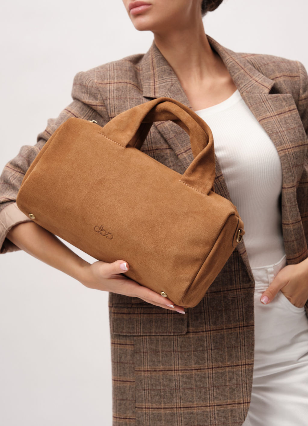 Замшевая сумка Bowling DBR 31378 светло-коричневый  фото 2