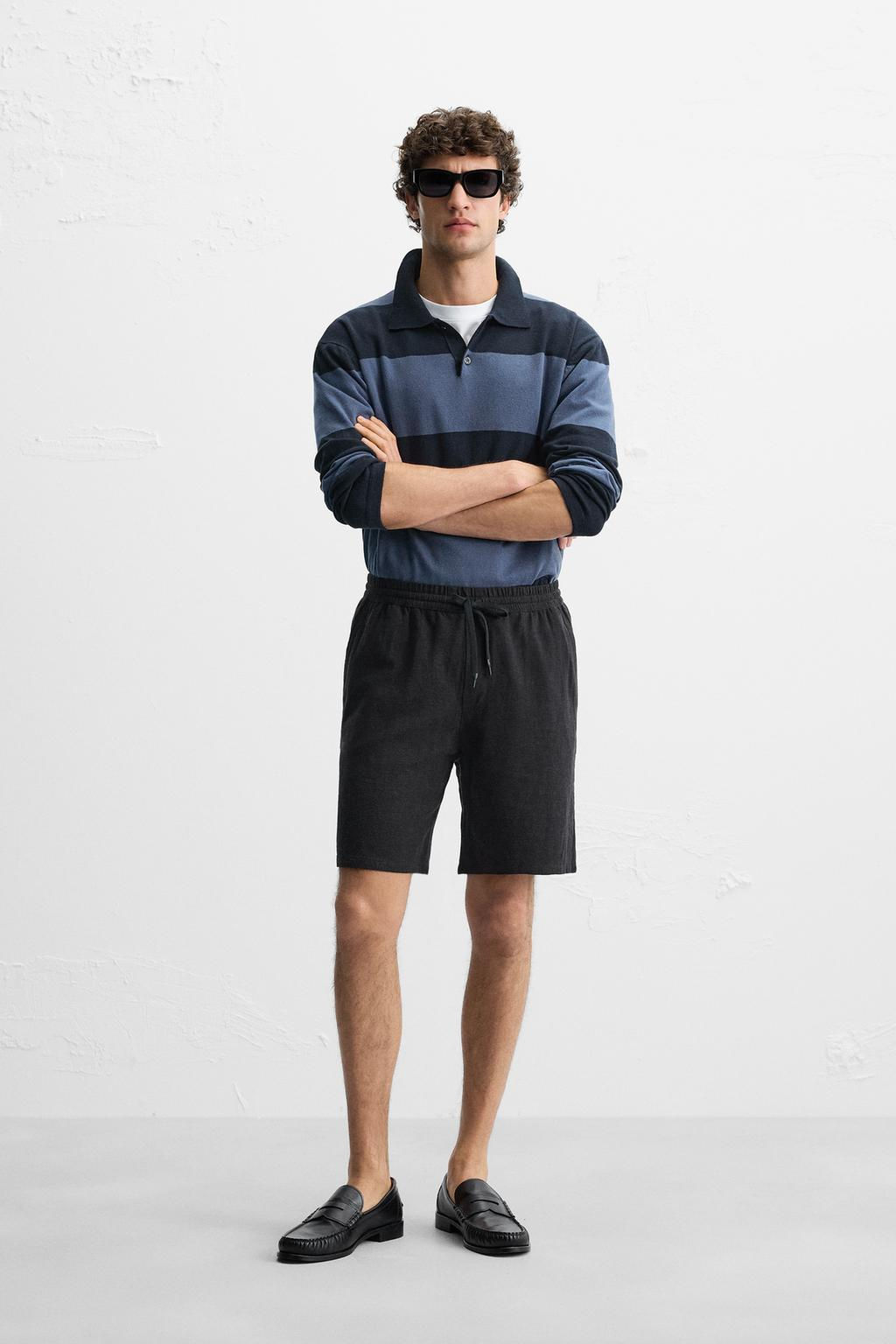 LINEN - VISCOSE BERMUDA SHORTS - Zara фото 12