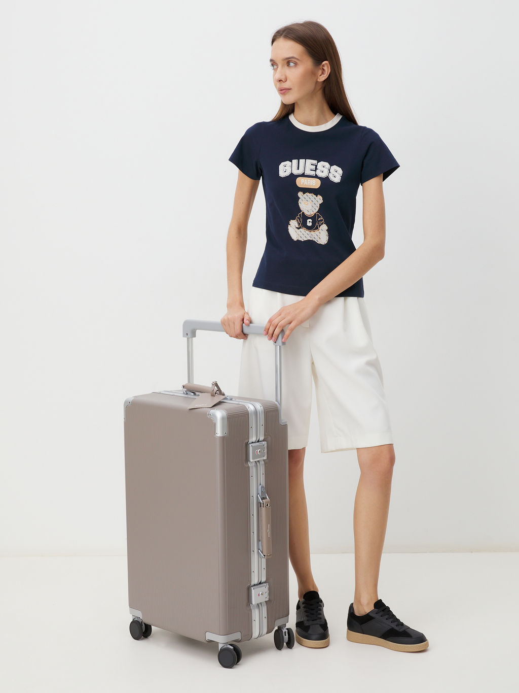 Чемодан MAISON DAVID Артикул 4212942, коричнево-серый фото 2