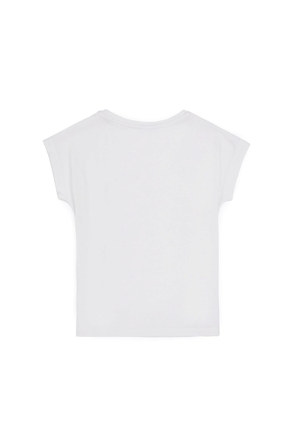 Футболка U.S. Polo Assn для девочек с круглым вырезом экрю хлопок  фото 3