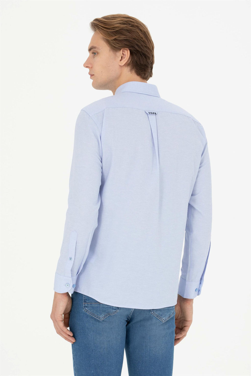 Мужская синяя рубашка с длинным рукавом - U.s. polo assn фото 5