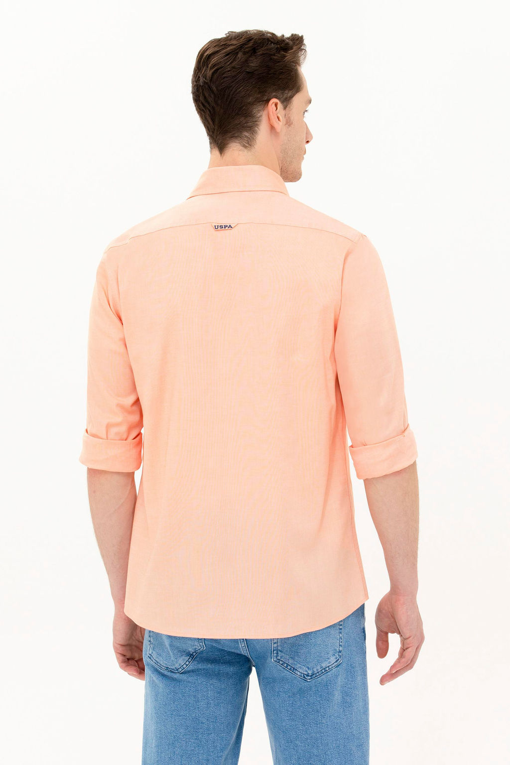 Рубашка мужская оранжевая Uzunkol Basic - U.s. polo assn фото 5