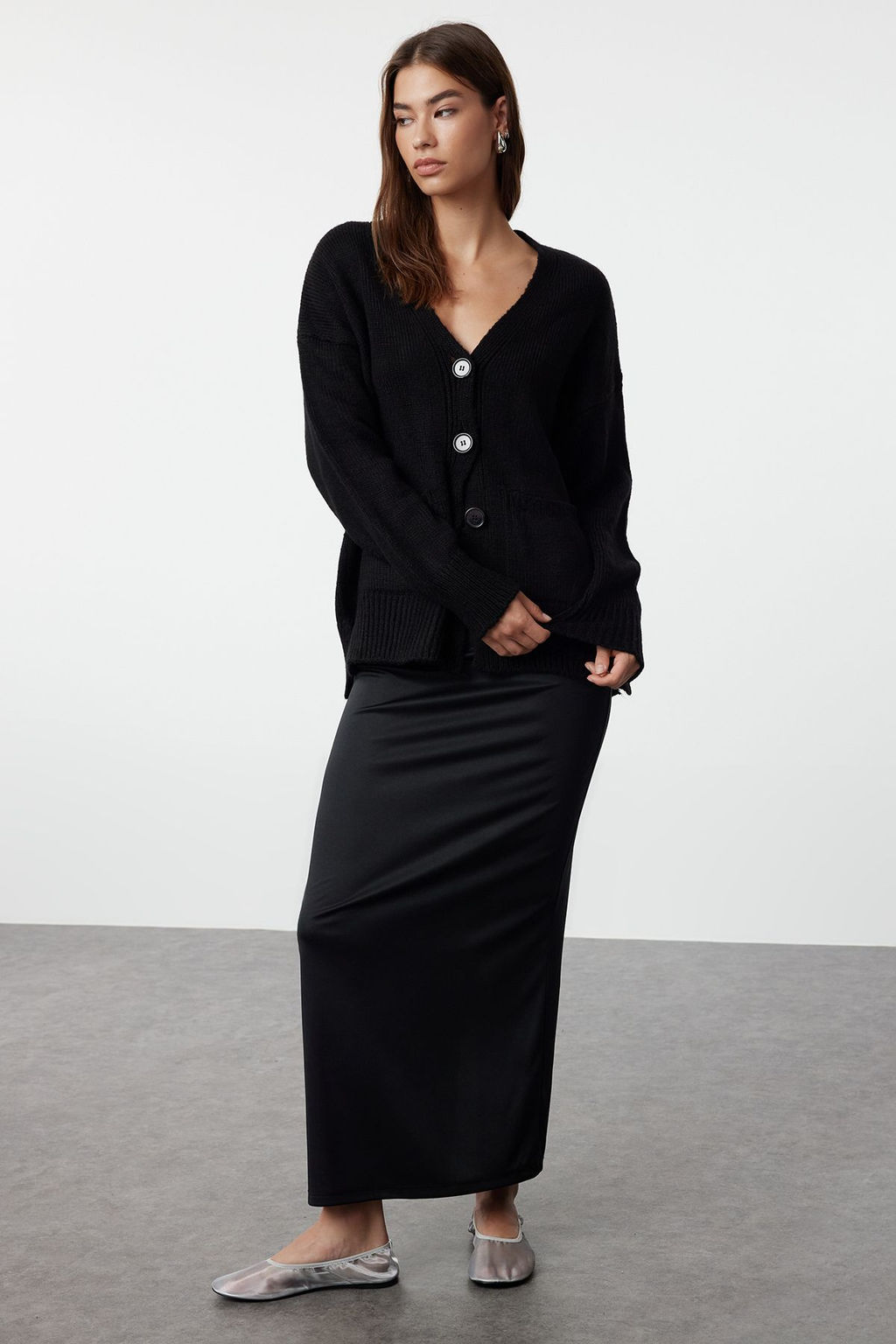 Siyah Basic Yumusak Dokulu Triko H?rka TWOAW20HI0213