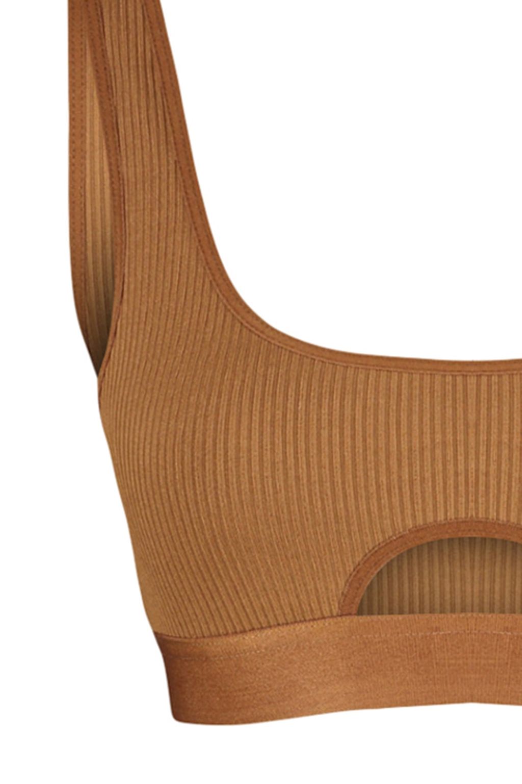 TRENDYOLMILLA Kahverengi Fitilli Pencere/Cut Out Balensiz Kaps?z Orme Ic Camas?r? Tak?m? THMSS23CC00110  фото 8