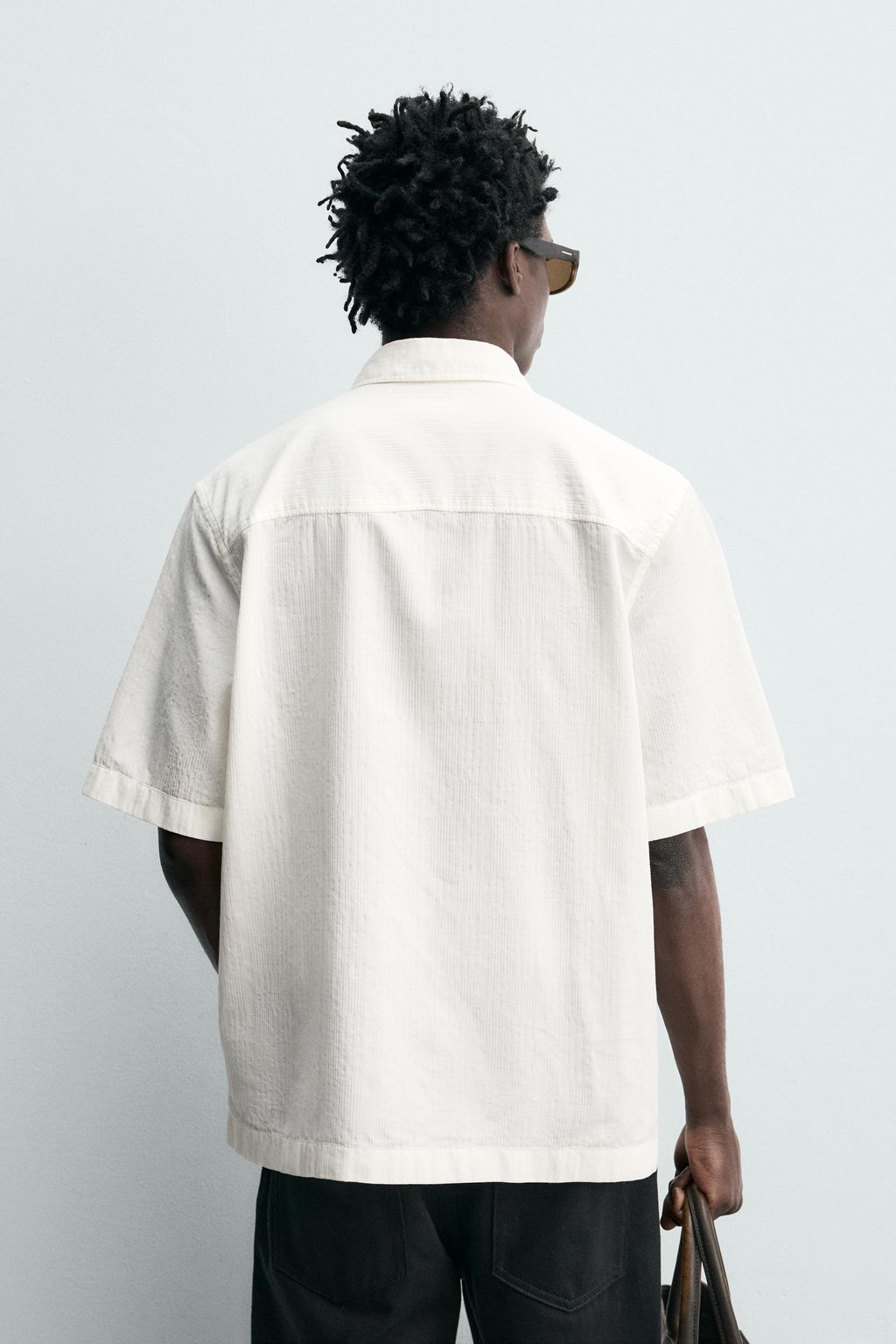 CAMISA JACQUARD ESTRUCTURA / Blanco - Zara фото 3
