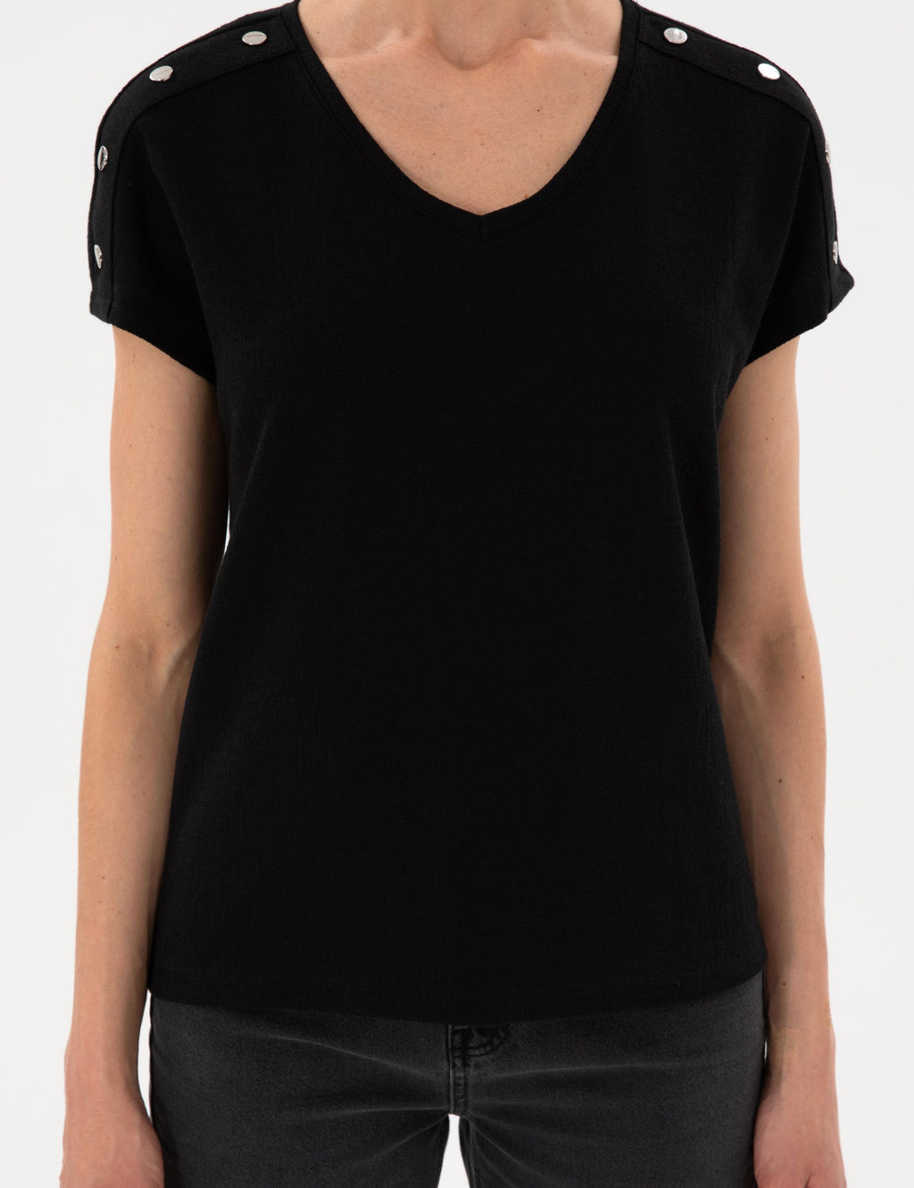Siyah Regular Fit Ti__rt