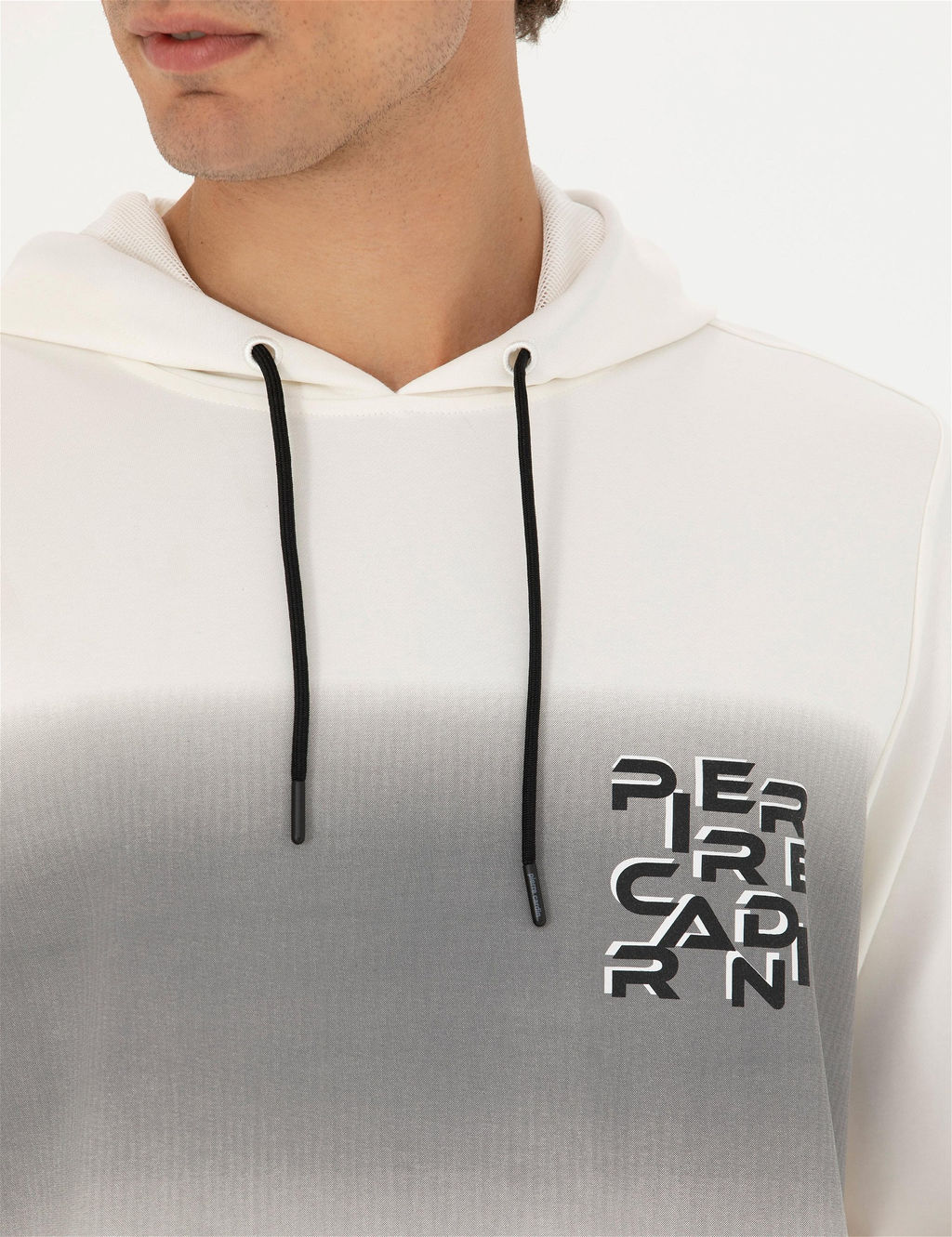 Ekru Regular Fit Kap__onlu Sweatshirt - Pierre cardin фото 7