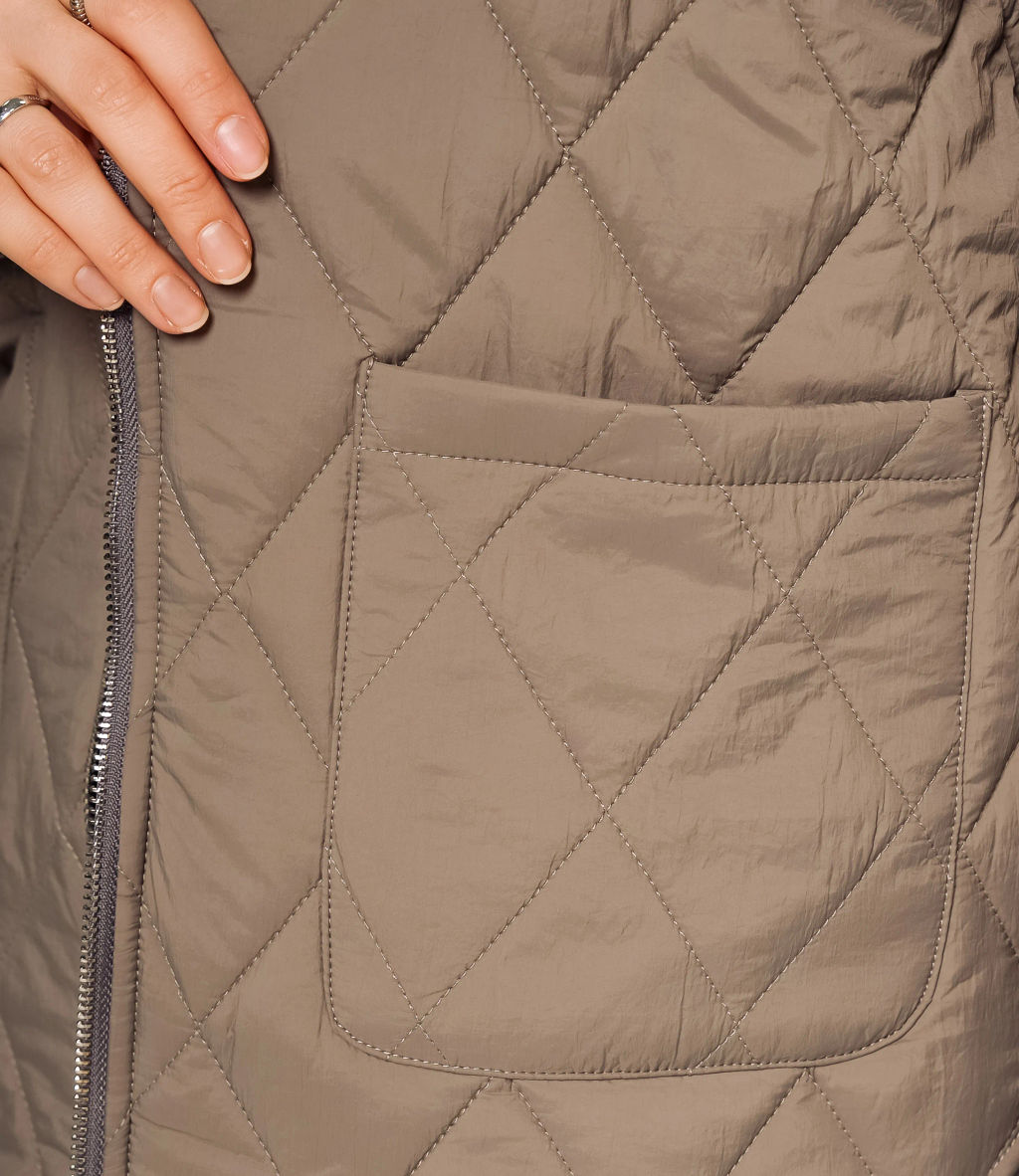 Куртка #КТ733, бежево-серый