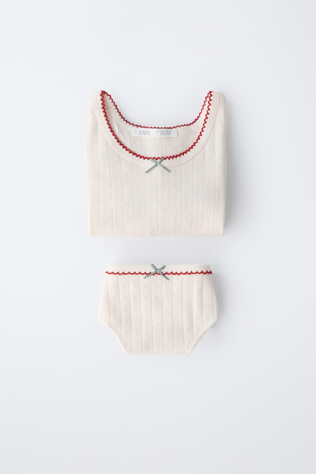 AGES 6-14 / POINTELLE T-SHIRT AND BRIEF PACK