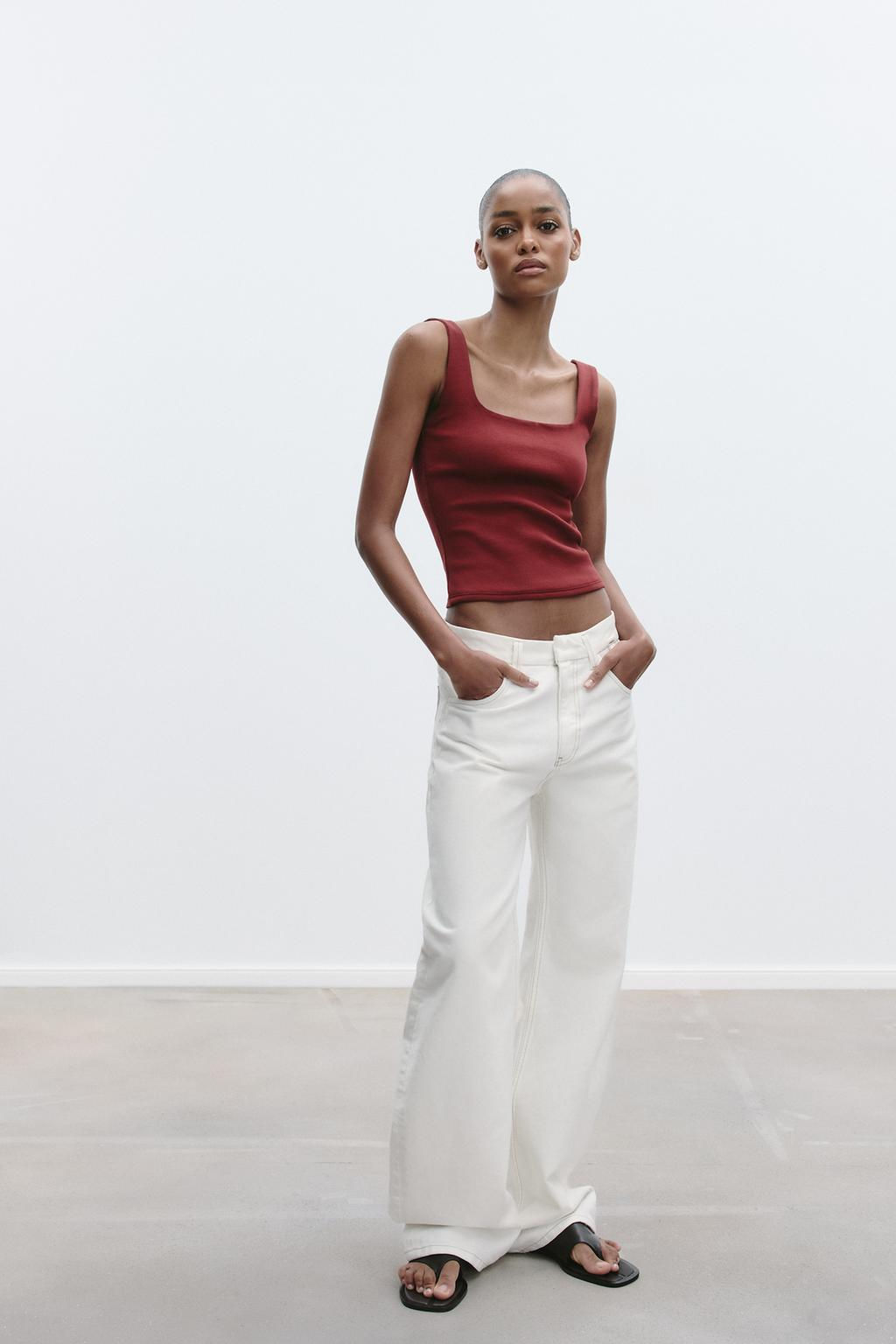 WIDE STRAP VEST TOP - Zara фото 13
