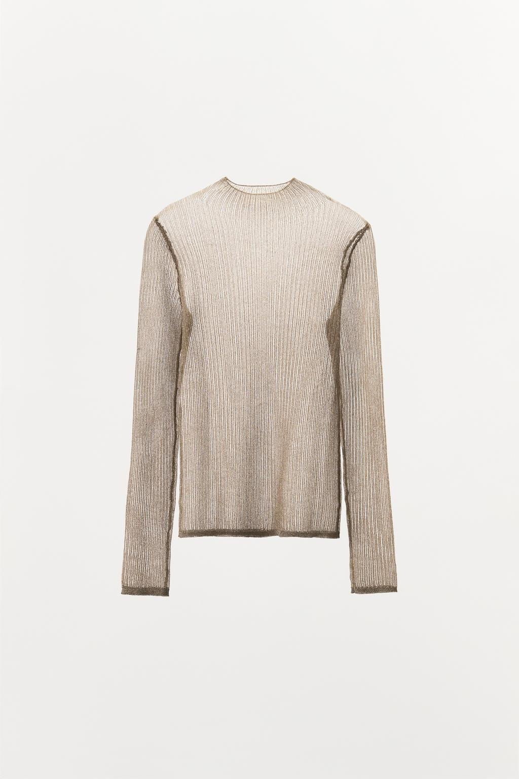 METALLIC THREAD TOP - Zara фото 5