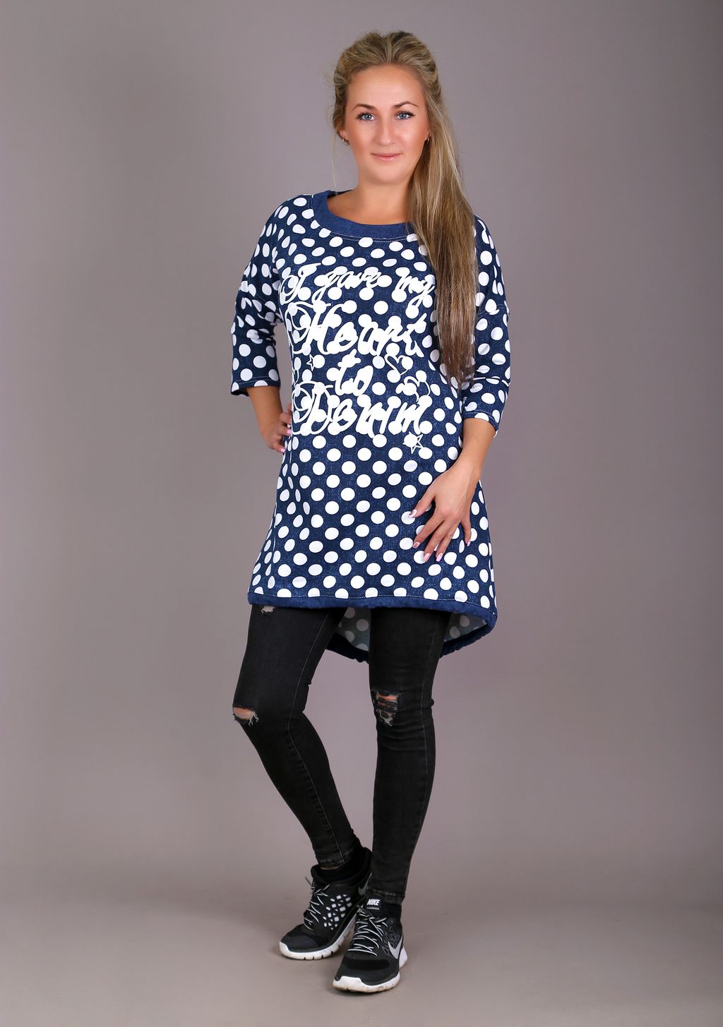 Туника Лера (крупный горох) - Марлен фото 3